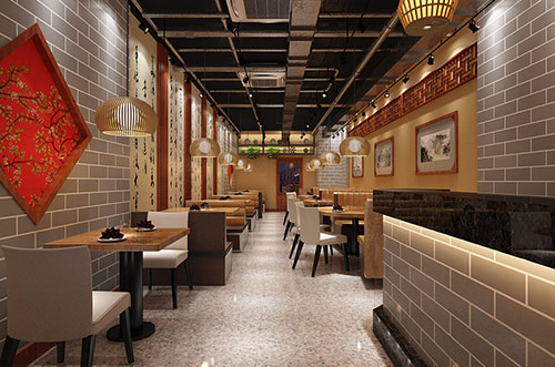 荔湾传统中式餐厅餐馆装修设计效果图