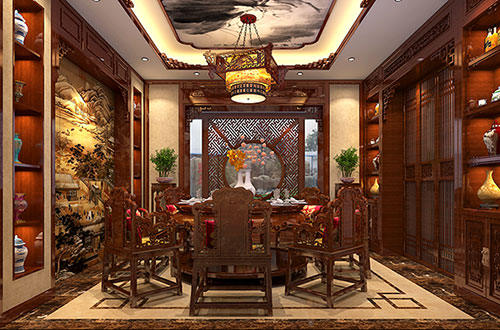 荔湾温馨雅致的古典中式家庭装修设计效果图