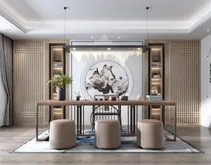 荔湾新中式风格茶室如何规划设计